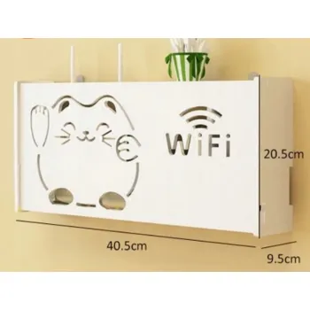 Półka na Router WiFi 'Motyl' – Estetyczna Osłona na Kable i Urządzenia Sieciowe